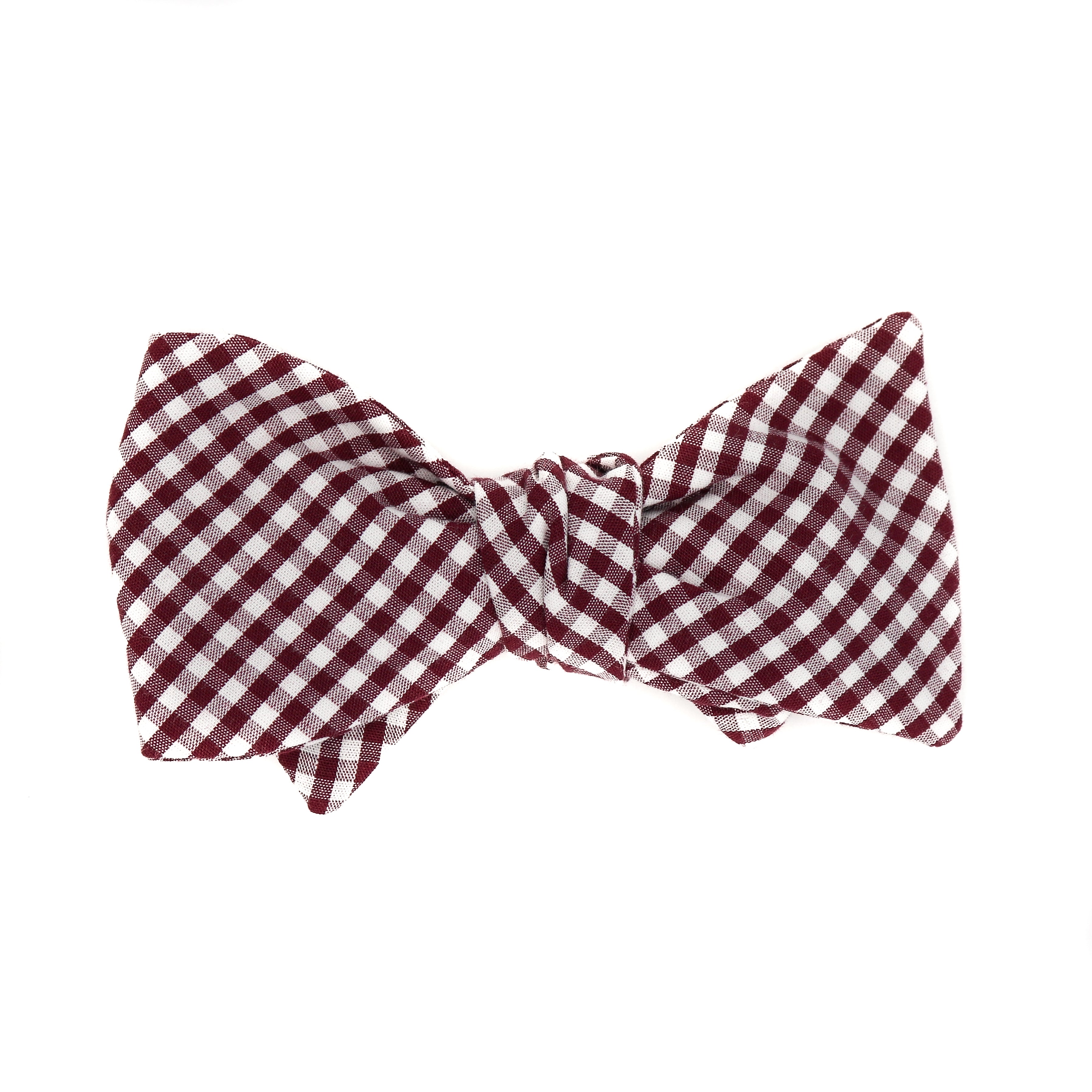 Crimson Gingham Bow Tie