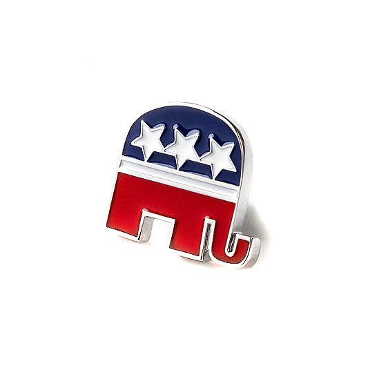 Republican Elephant Red Metal Lapel Pin