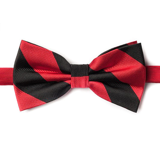 Red and Black Pre-Tied Bow Tie