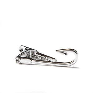 Hooked on You Silver Metal Tie Bar