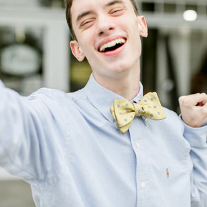 Sharply Dressed in Gold Bow Tie